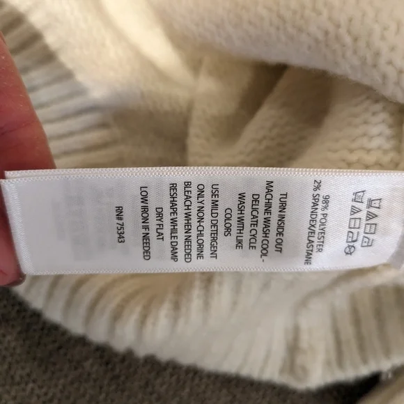 Rachel Zoe top blouse sweater pullover knit size L color beige pink - Picture 8 of 9